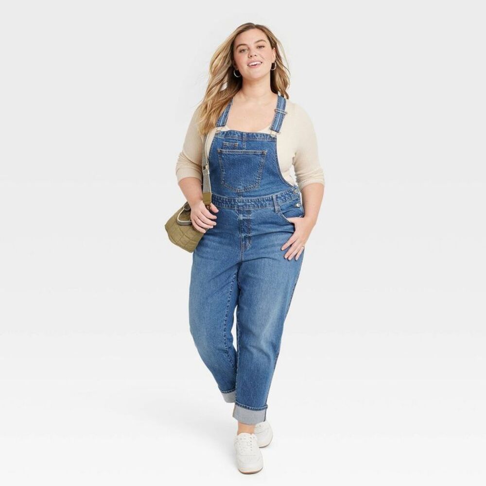 Women's Blue Denim Overalls - Picture 4 of 16